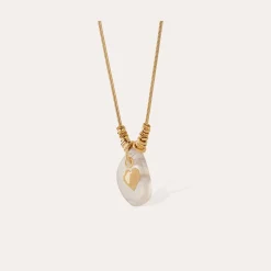 Collier Galet - Cristal de roche