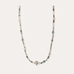 Collier Kali cabochons moyen modèle - Turquoise Matrix