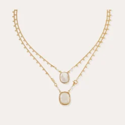 Collier Scapulaire Ovo - Nacre blanche