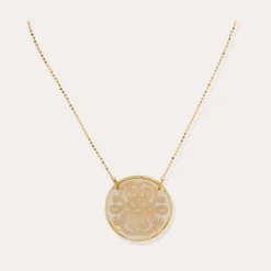 Collier Sun Diva grand modèle - Nacre blanche