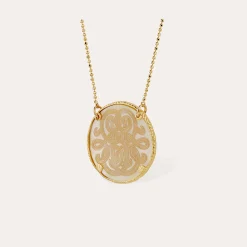 Collier Sun Diva grand modèle - Nacre blanche