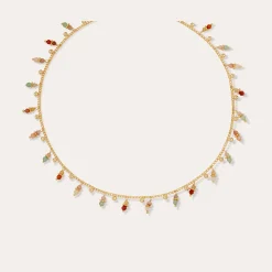 Collier Tangerine - Quartz Vert & Quartz rose