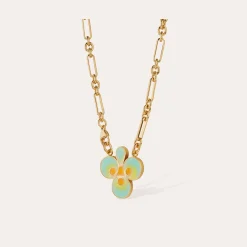Collier Trèfle émail