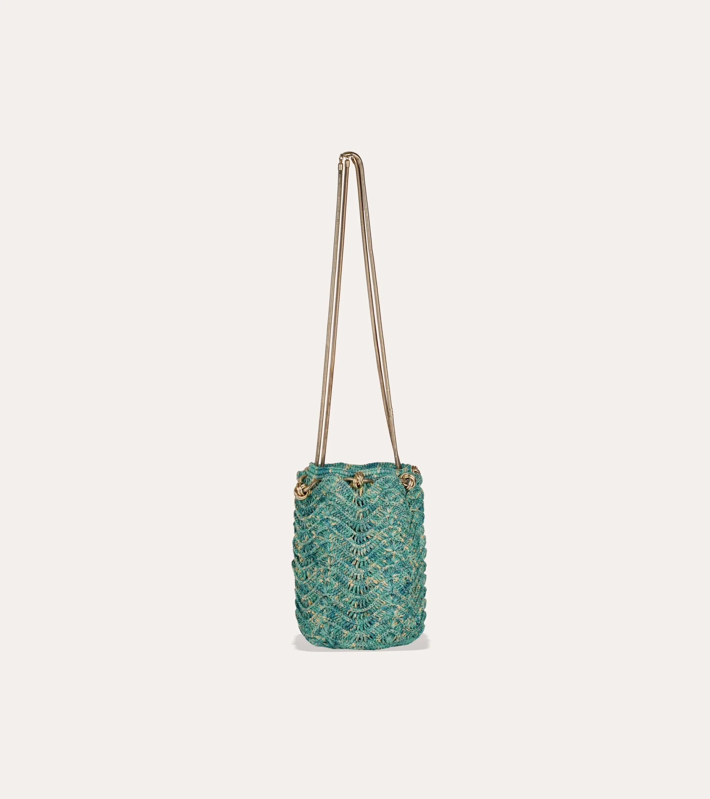 Sac Bourse Palmiers - Turquoise