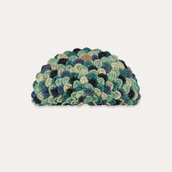 Sac pochette Sun Sirena raphia - Abysse